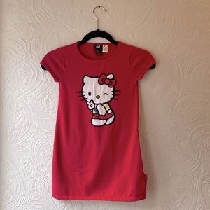 Size age 6-8 Child Hello Kitty casual dress from H & M. 100% cotton knit, red.